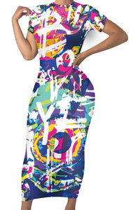 Jaxxon Short Sleeve Bodycon Dress