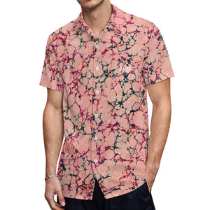 Bosse Salmon Marble Button Up Shirt