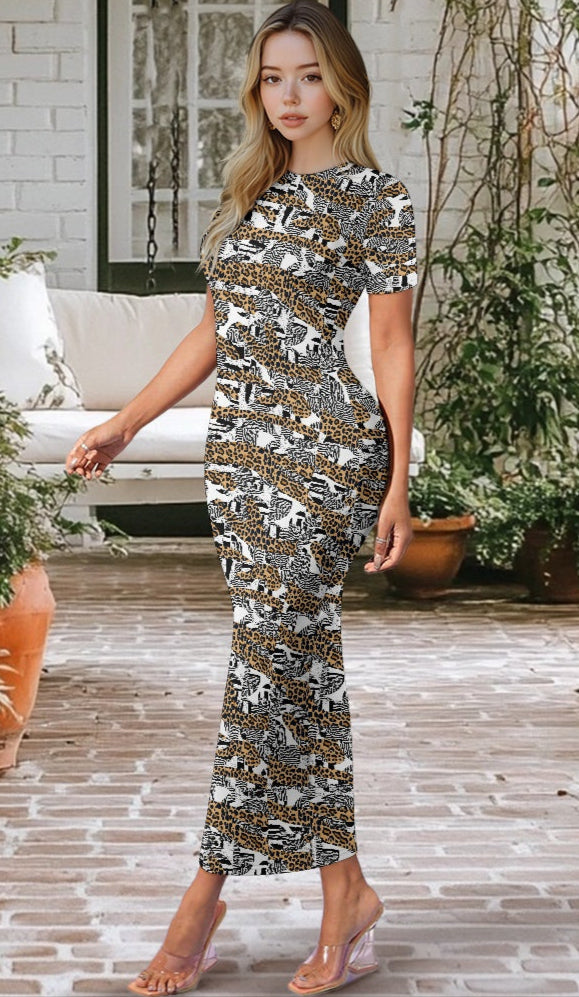 Razor Short Sleeve Bodycon Dress