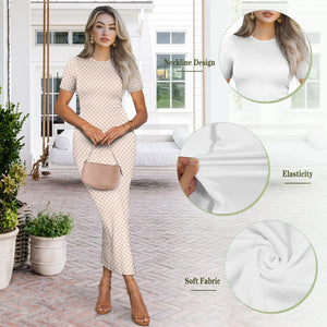 Nikki Bodycon Dress (Tan)