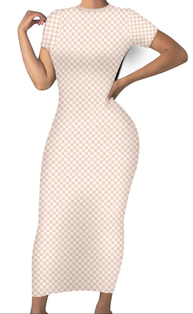 Nikki Bodycon Dress (Tan)