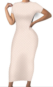 Nikki Bodycon Dress (Tan)