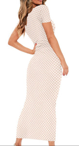Nikki Bodycon Dress (Tan)