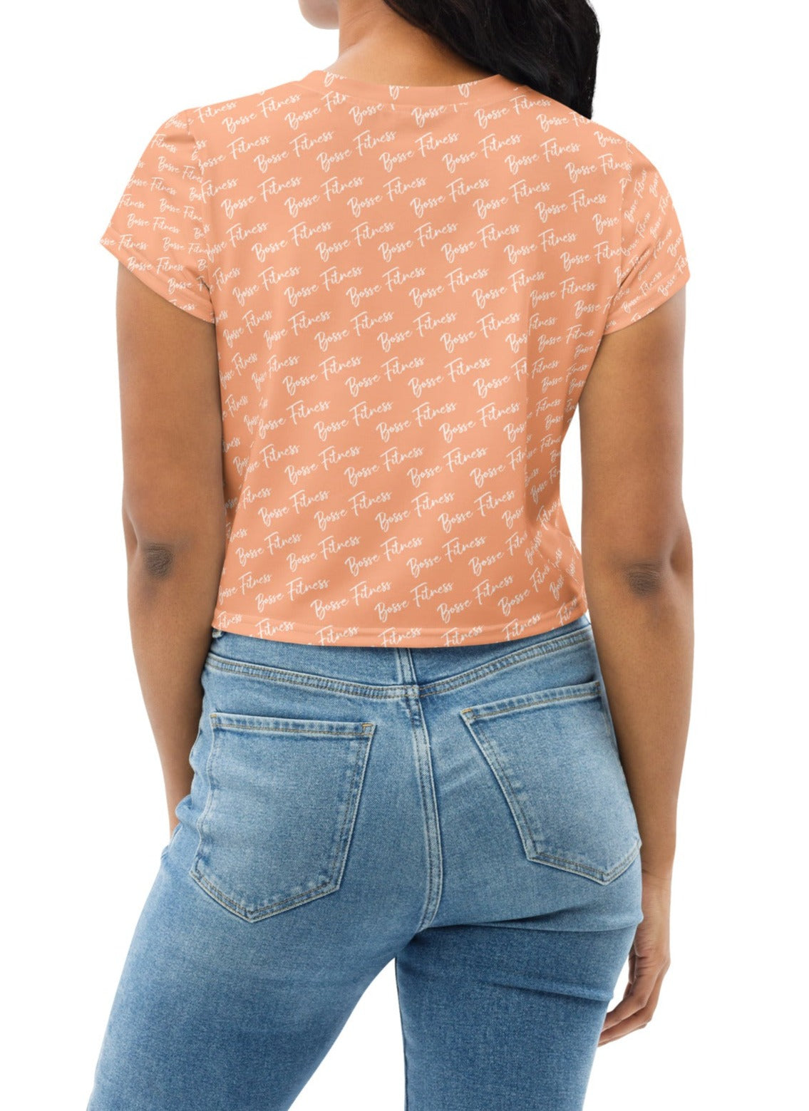 Bosse Fitness Peach Crop Tee