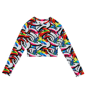 Bosse Graffiti Long-sleeve Crop Top