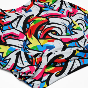 Bosse Graffiti Long-sleeve Crop Top