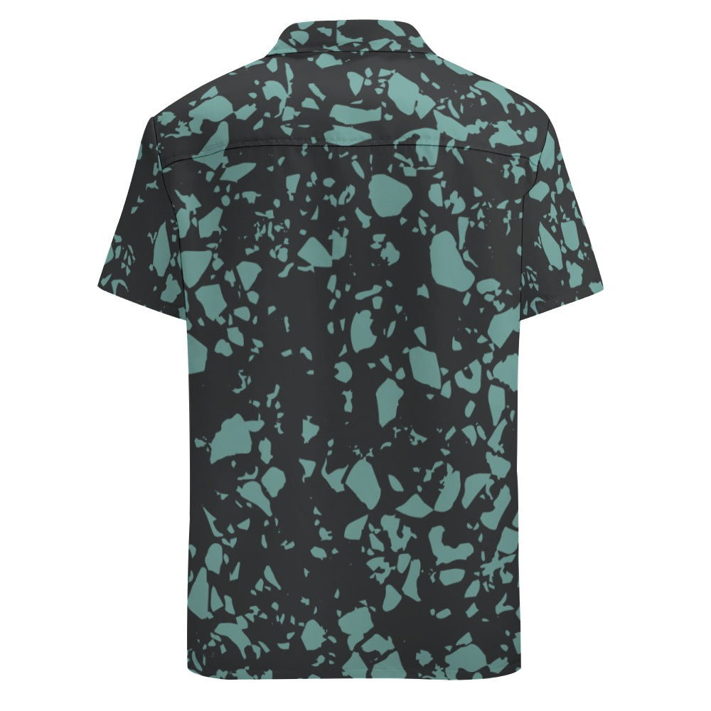 Bosse Foam Green Marble Button Up Shirt