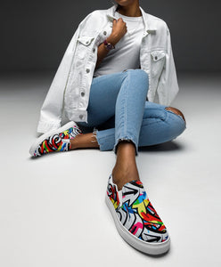 Bosse Graffiti Women’s slip-on Canvas Shoes