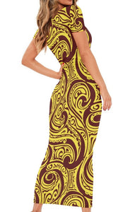 Lucy Tribal Print Bodycon Dress