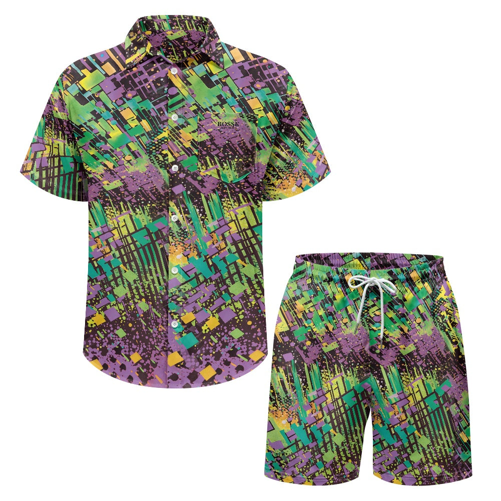 Giovanni Men's Cuban Shorts Set
