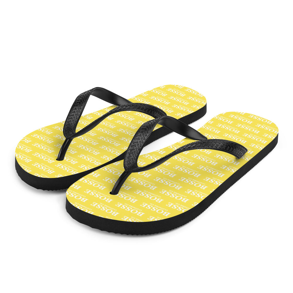 Bosse Yellow Signature Flip-Flops